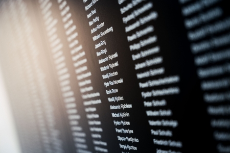 Der Anblick dieser Tafel (aus dem Jahr 1992) erschüttert immer wieder neu: Sie stammt aus der ehemaligen zeitgeschichtlichen Dokumentation „Wewelsburg 1933 – 1945. Kult- und Terrorstätte der SS“ und listet die Namen der Opfer des Konzentrationslagers in Wewelsburg auf (Foto: Kreismuseum Wewelsburg, André Heinermann) Der Anblick dieser Tafel (aus dem Jahr 1992) erschüttert immer wieder neu: Sie stammt aus der ehemaligen zeitgeschichtlichen Dokumentation „Wewelsburg 1933 – 1945. Kult- und Terrorstätte der SS“ und listet die Namen der Opfer des Konzentrationslagers in Wewelsburg auf (Foto: Kreismuseum Wewelsburg, André Heinermann)